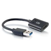 Image de C2G Adaptateur convertisseur SuperSpeed USB 5 Gbits/s 15 cm (6 po) USB-C® femelle vers USB-A mâle (54428)