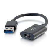 Image de C2G Adaptateur convertisseur SuperSpeed USB 5 Gbits/s 15 cm (6 po) USB-C® femelle vers USB-A mâle (54428)