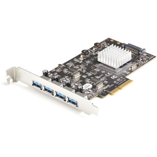 Image de StarTech.com Carte PCIe 2 Ports USB - 10Gbps - Carte Contrôleur Hôte USB 3.2 Gen 2 Type-A PCI Express 3.0 - 2 Contrôleurs - 4x USB-A - Carte Adaptateur PCIe USB Additionnel ... (PEXUSB314A2V2)