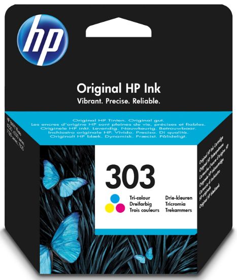 Image de HP Cartouche d’encre 303 trois couleurs authentique (T6N01AE)