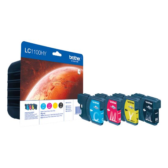 Image de Brother Pack de cartouches d'encre originales à haut rendement (LC1100HYVALBP)