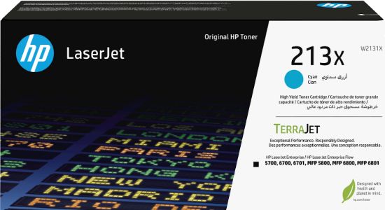 Image de HP 213X Toner LaserJet authentique Grande capacité Cyan (W2131X)