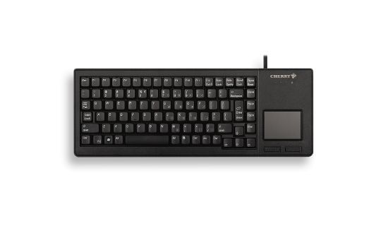 Image de CHERRY XS G84-5500 TOUCHPAD KEYBOARD Clavier filaire miniature, touchpad, USB, noir, AZERTY - FR (G84-5500LUMFR-2)