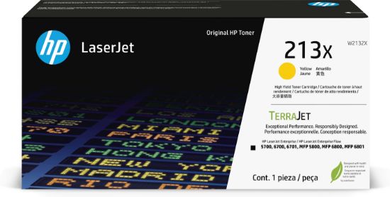 Image de HP 213X Toner LaserJet authentique Grande capacité Jaune (W2132X)
