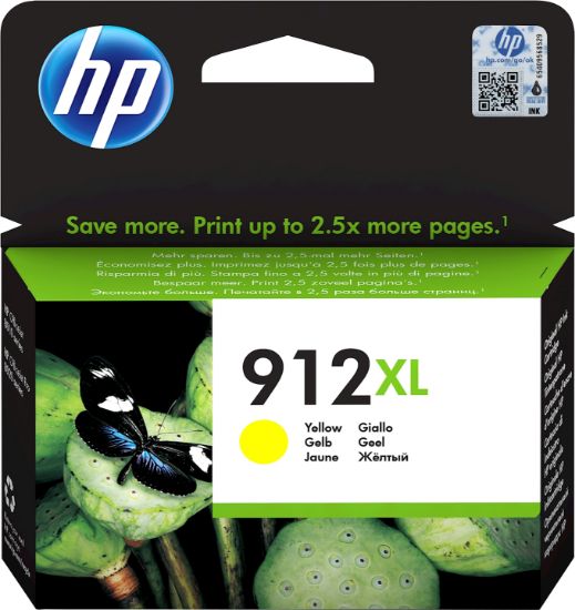 Image de HP 912XL Cartouche d'encre jaune authentique, grande capacité (3YL83AE)