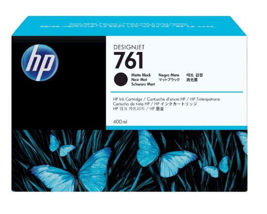 Image de HP 761 cartouche d'encre DesignJet noir mat, 400 ml (CM991A)