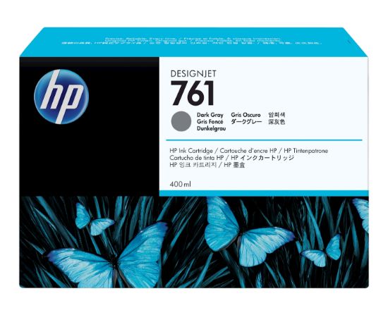 Image de HP 761 cartouche d'encre DesignJet gris foncé, 400 ml (CM996A)