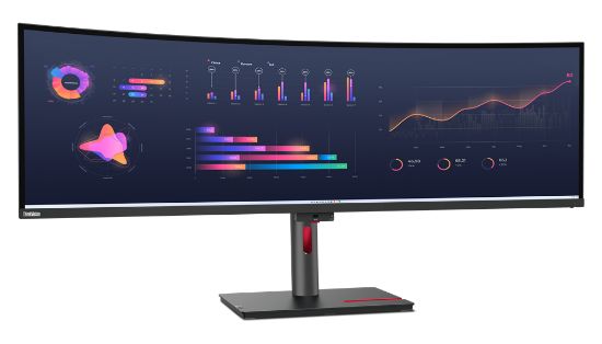 Image de Lenovo ThinkVision P49w-30 écran plat de PC 124,5 cm (49") 5120 x 1440 pixels DQHD LED Noir (63DBRAT1EU)