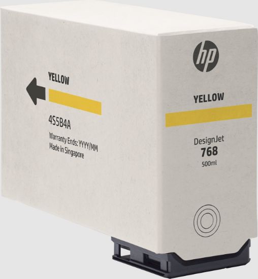 Image de HP 768 500-ml Yellow DesignJet Ink Cartridge (4S5B4A)