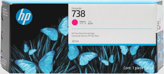 Image de HP Cartouche d’encre DesignJet 738, magenta, 300 ml (676M7A)