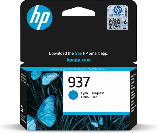 Image de HP 937 Cartouche Encre Authentique Cyan (4S6W2NE)