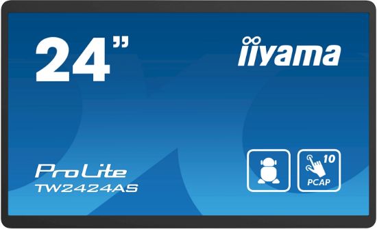 Image de iiyama écran plat de PC 60,5 cm (23.8") 1920 x 1080 pixels 4K Ultra HD Écran tactile Noir (TW2424AS-B1)