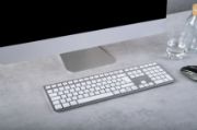 Image de CHERRY KW 9100 SLIM FOR MAC clavier USB + Bluetooth QWERTY Nordique Argent (JK-9110PN-1)