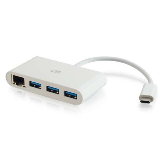 Image de C2G station d'accueil USB 3.2 Gen 1 (3.1 Gen 1) Type-C Blanc (29746)