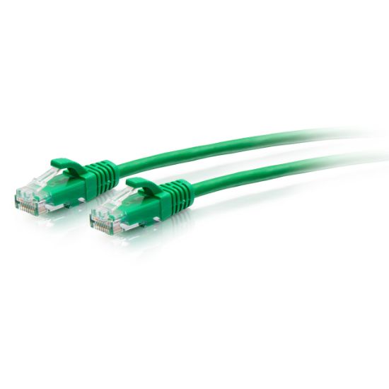 Image de C2G Câble de raccordement Ethernet fin Cat6a non blindé (UTP) avec protection anti-accrochage de 4,5 m - Vert (30158)