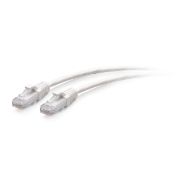 Image de C2G Câble de raccordement Ethernet fin Cat6a non blindé (UTP) avec protection anti-accrochage de 7,6 m - Blanc (30187)