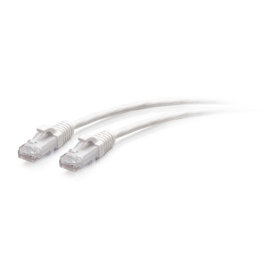 Image de C2G Câble de raccordement Ethernet fin Cat6a non blindé (UTP) avec protection anti-accrochage de 7,6 m - Blanc (30187)
