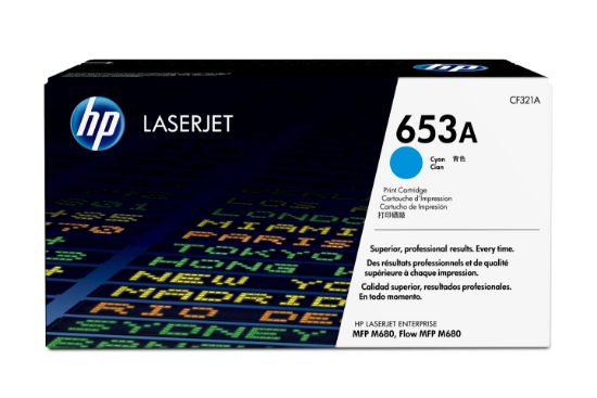 Image de HP 653A toner cyan authentique LaserJet (CF321A)