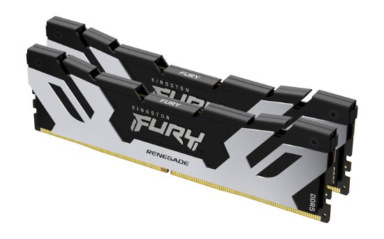 Image de Kingston Technology FURY 96 Go 6000 MT/s DDR5 CL32 DIMM (kit de 2) Renegade Argent XMP (KF560C32RSK2-96)