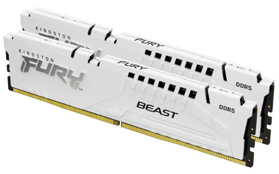Image de Kingston Technology FURY Beast 64 Go 5600 MT/s DDR5 CL40 DIMM (Kits de 2) White XMP (KF556C40BWK2-64)