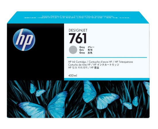 Image de HP 761 cartouche d'encre DesignJet grise, 400 ml (CM995A)
