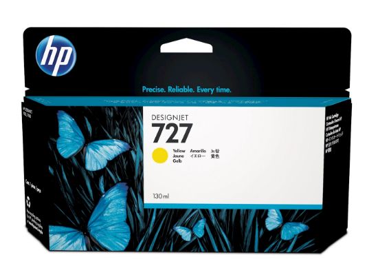 Image de HP 727 cartouche d'encre DesignJet jaune, 130 ml (B3P21A)