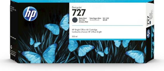 Image de HP 727 cartouche d'encre DesignJet noire mate, 300 ml (C1Q12A)
