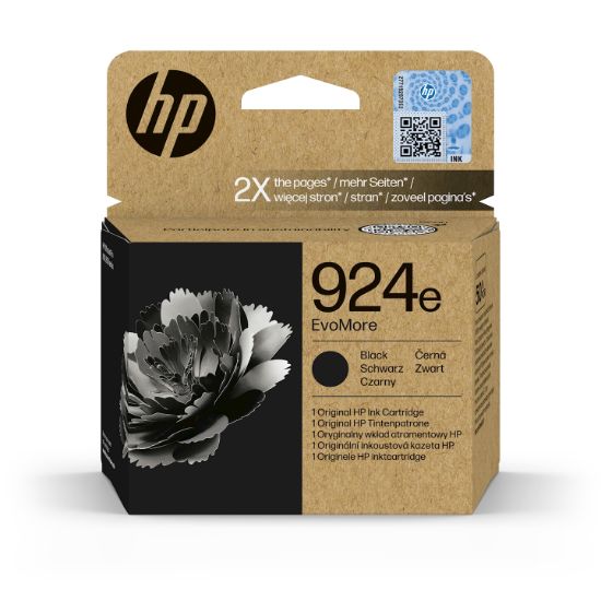Image de HP 924e Cartouche d’encre authentique Noir EvoMore (4K0V0NE)
