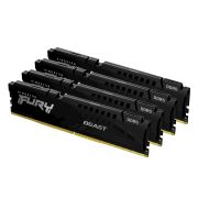 Image de Kingston Technology FURY Beast 128 Go 5600 MT/s DDR5 CL40 DIMM (Kits de 4) Black XMP (KF556C40BBK4-128)
