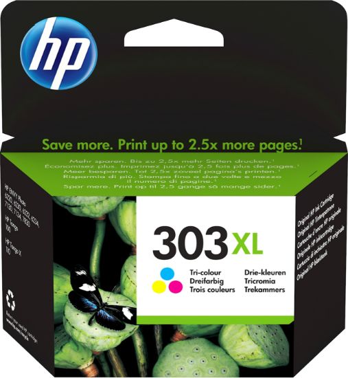 Image de HP Cartouche d’encre trois couleurs 303XL grande capacité authentique (T6N03AE)