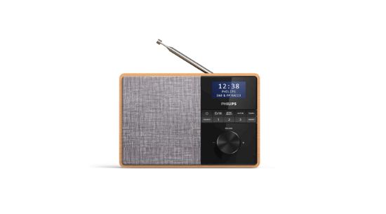 Image de Philips Radio portable Numérique Noir, Gris, Bois (TAR5505/10)