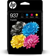 Image de HP 937 Pack de 4 Cartouches d’encre authentiques CMJN Cartouche d'encre - Noir,Cyan,Magenta,Jaune (6C400NE)