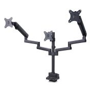 Image de StarTech.com Support de Bureau pour 3 Écrans 27", VESA 75x75/100x100, Bras Articulé Réglable sans Outils, Pince en C/Passe-Fil, Support d'Écrans 27 pouces, Bras pour M ... (3MP2AG-MONITOR-ARM)