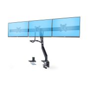 Image de StarTech.com Support de Bureau pour 3 Écrans 27", VESA 75x75/100x100, Bras Articulé Réglable sans Outils, Pince en C/Passe-Fil, Support d'Écrans 27 pouces, Bras pour ... (3M1A3SG-MONITOR-ARM)