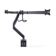 Image de StarTech.com Support de Bureau pour 3 Écrans 27", VESA 75x75/100x100, Bras Articulé Réglable sans Outils, Pince en C/Passe-Fil, Support d'Écrans 27 pouces, Bras pour ... (3M1A3SG-MONITOR-ARM)