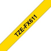 Image de Brother ruban d'étiquette Noir sur jaune (TZE-FX611)