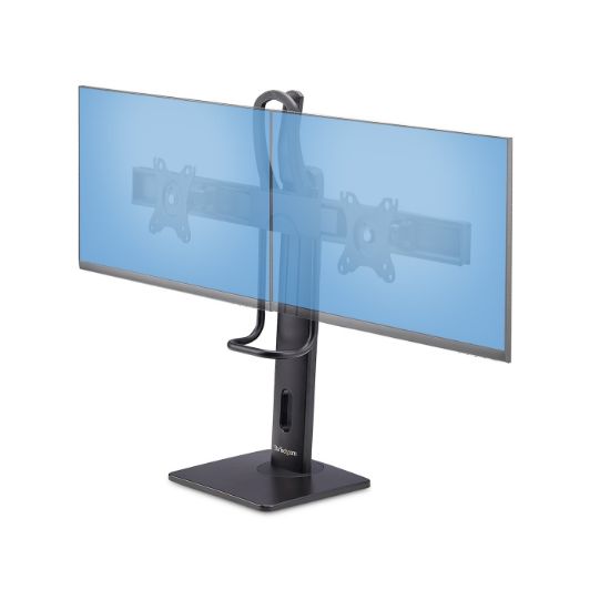Image de StarTech.com Support de Bureau pour Double Écrans de 27 pouces, Montage VESA 75x75/100x100, Réglage de la Hauteur Sans Outil, Jusqu'à 6kg par Écran (2MC1S-MONITOR-STAND)