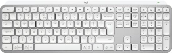 Image de Logitech MX Keys S clavier Universel RF sans fil + Bluetooth QWERTY US International Aluminium, Blanc (920-011588)