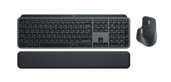 Image de Logitech MX Keys S Combo clavier Souris incluse Bureau RF sans fil + Bluetooth QWERTY US International Graphite (920-011614)