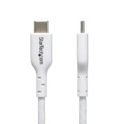 Image de StarTech.com Câble de Charge USB-C de 2m, Charge et Synchronisation, 60W (3A) PD, Câble de Charge USB 2.0 pour Ordinateur Portable - Cordon de Charge USB C Blanc (USB2CC2MNCWHE)