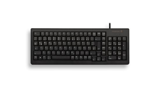 Image de CHERRY XS G84-5200 COMPACT KEYBOARD, Clavier filaire miniature, USB/PS2, noir, AZERTY - FR (G84-5200LCMFR-2)