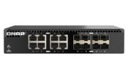 Image de QNAP commutateur réseau Non-géré L2 10G Ethernet (100/1000/10000) Noir (QSW-3216R-8S8T)