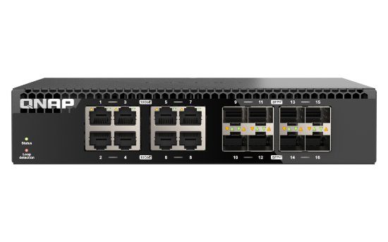Image de QNAP commutateur réseau Non-géré L2 10G Ethernet (100/1000/10000) Noir (QSW-3216R-8S8T)