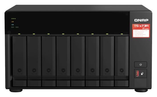 Image de QNAP TS-873A NAS Tower Ryzen Embedded V1500B 8 Go DDR4 0 To QuTS hero Noir (TS-873A-SW5T)