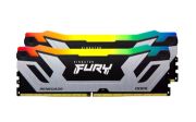 Image de Kingston Technology FURY 48Go 8400MT/s DDR5 CL40 CUDIMM (Kit de 2) Renegade RGB Silver XMP (KF584CU40RSAK2-48)