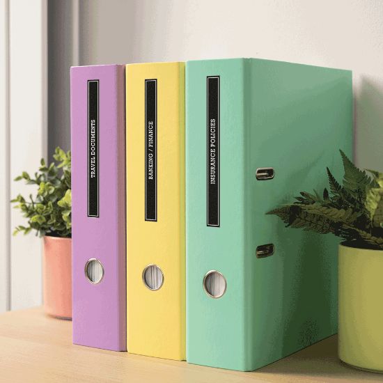 Image de Brother - Ruban adhésif blanc sur noir, 12 mm de large, non laminé (BTAG-335)