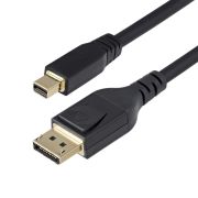 Image de StarTech.com Câble Mini DisplayPort vers DisplayPort 1.4 de 3m - 8K 60Hz/4K 120Hz HBR3 HDR, UHD mDP vers DP 1.4, Câble Écran/Vidéo Ultra HD Mince (34 AWG) (DP14MDPMM10F)