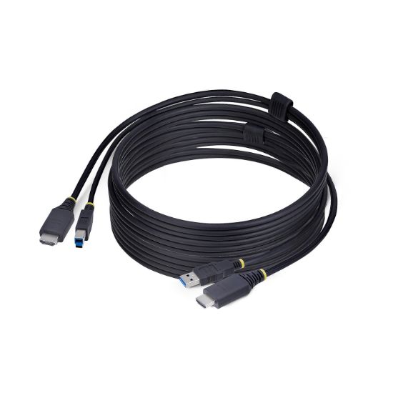 Image de StarTech.com Câble KVM HDMI de 3 m et USB 5Gbps, 4K 60Hz, Câble Combo HDMI 2.0 et USB pour Commutateurs/Switchs KVM (HU12210-KVM-CABLE)