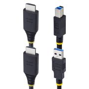 Image de StarTech.com Câble KVM HDMI de 3 m et USB 5Gbps, 4K 60Hz, Câble Combo HDMI 2.0 et USB pour Commutateurs/Switchs KVM (HU12210-KVM-CABLE)