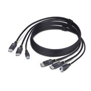 Image de StarTech.com Câble KVM Double DisplayPort de 1,8m et USB 5Gbps, 4K 60Hz, Câble Combo DP 1.2 et USB pour Commutateurs/Switchs KVM à Deux Moniteurs (DDU1226-KVM-CABLE)